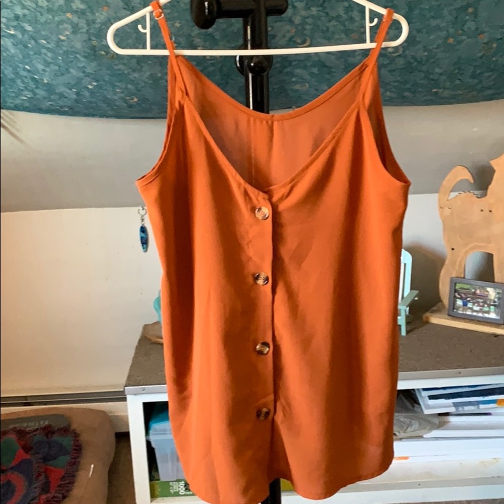 Burnt Orange Spaghetti Strap Top